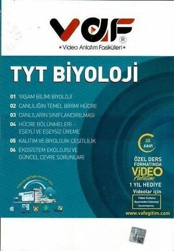 TYT Biyoloji Video Anlatım Fasikülleri - Vaf Yayınları - Image 1