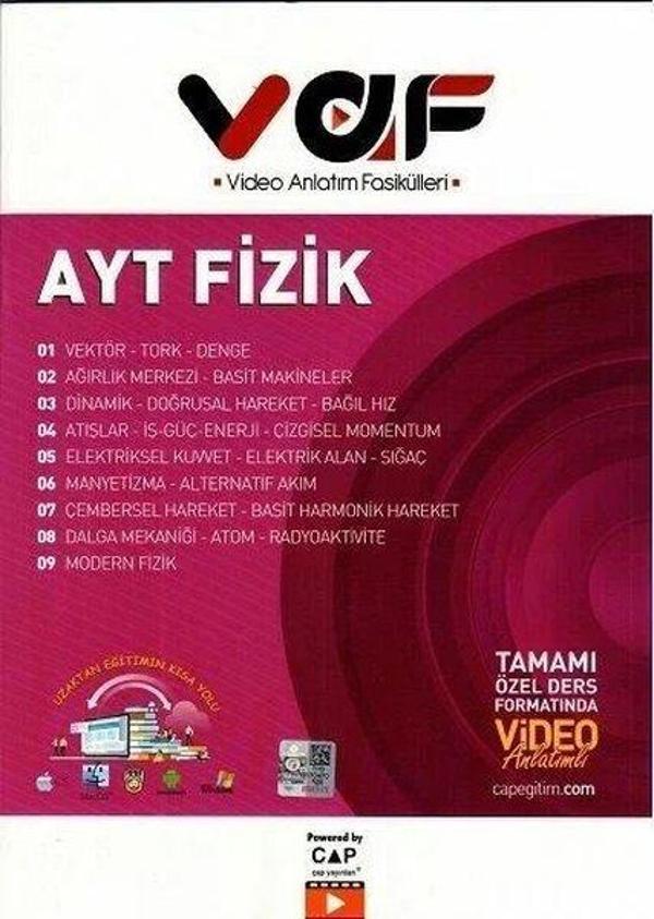 AYT Fizik Video Anlatım Fasikülleri - Vaf Yayınları - Image 1