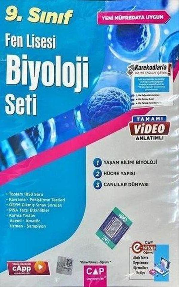 9.Sınıf Biyoloji Fen Lisesi Set - Çap Yayınları - Image 1