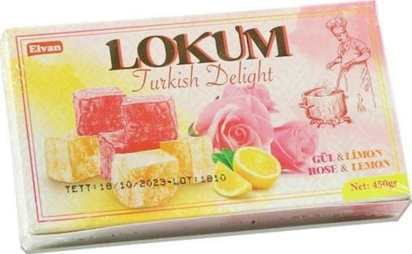Elvan Gül-Limon Lokum 450 Gr. (1 Paket) - Image 1