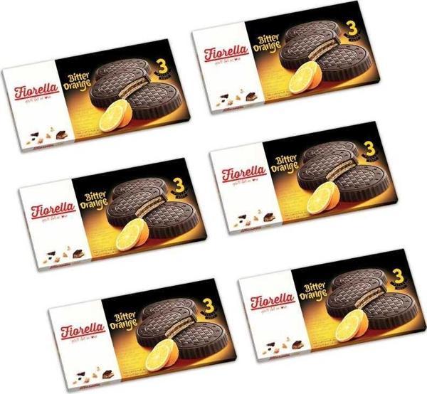 Fiorella Crunch Bitter Çikolatalı Gofret 20 Gr. 3 lü 6 lı Paket - Image 1