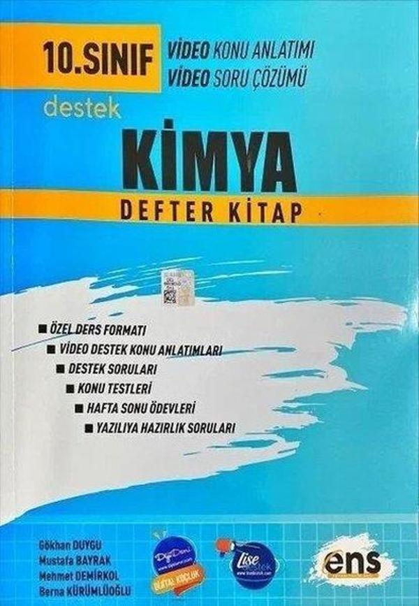 10.Sınıf Kimya Destek Defterim - Ens Yayıncılık - Image 1