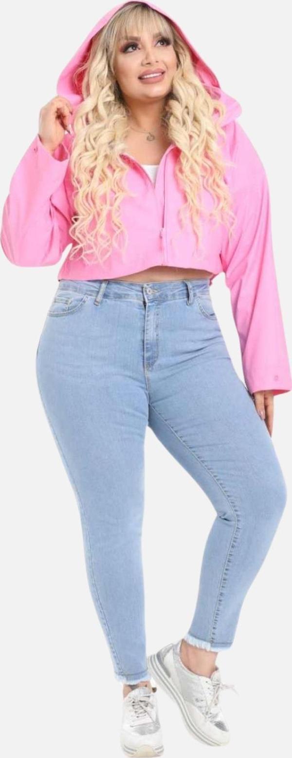 Slim Fit Jean Büyük Beden Yüksek Bel Dar Kesim Esnek Kot Pantolon C597 - Image 1