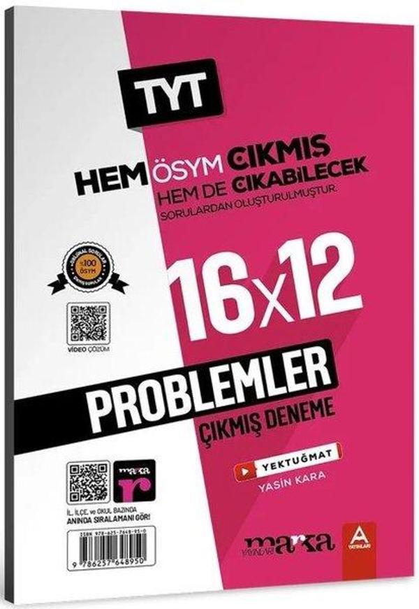 2025 TYT Problemler ÖSYM Çıkmış ve Çıkabilecek Sorulardan Oluşturulmuş 16 Deneme Sınavı Tamamı Video Çözümlü - Marka Yayınları - Image 1