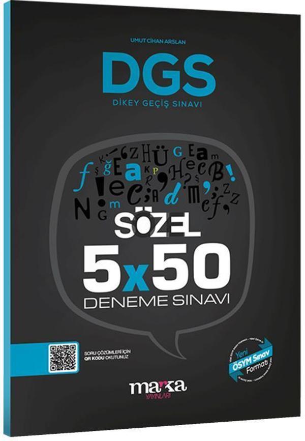 2025 DGS Sözel 5x50 Deneme Sınavı Tamamı PDF Çözümlü Açıklanan Yeni Müfredat - Marka Yayınları - Image 1