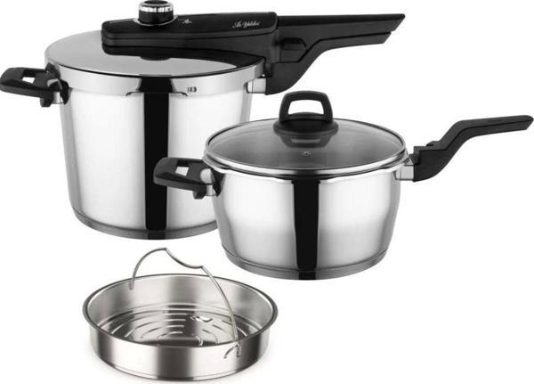 Aryıldız Ar Yıldız Easy Quick 4 6 Litre 5 Parça Düdüklü Tencere Seti - Image 1