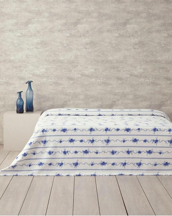 English Home Flower Line Çift Kişilik Pike Mavi - Image 1