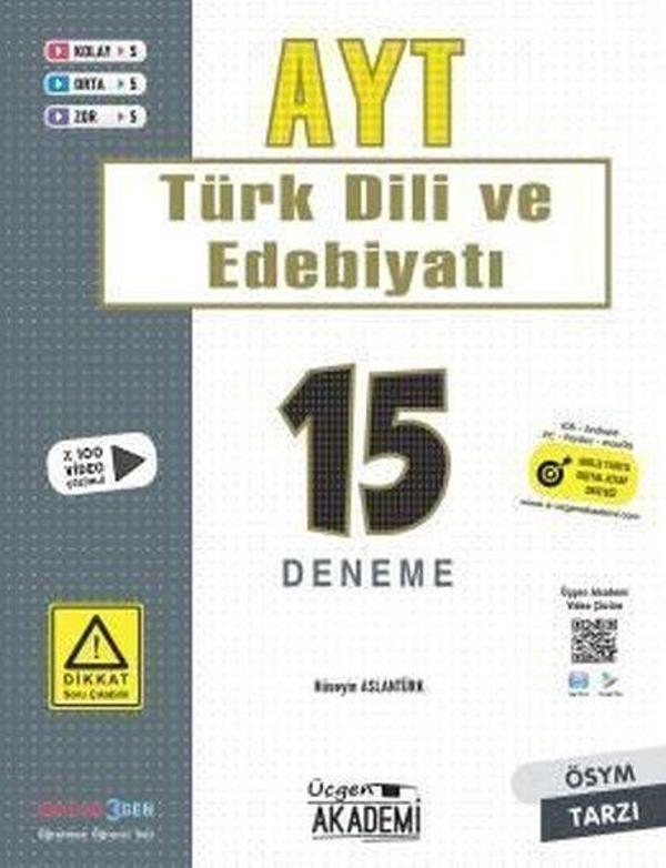 AYT Türk Dili ve Edebiyatı 15 Deneme - Üçgen Akademi - Image 1