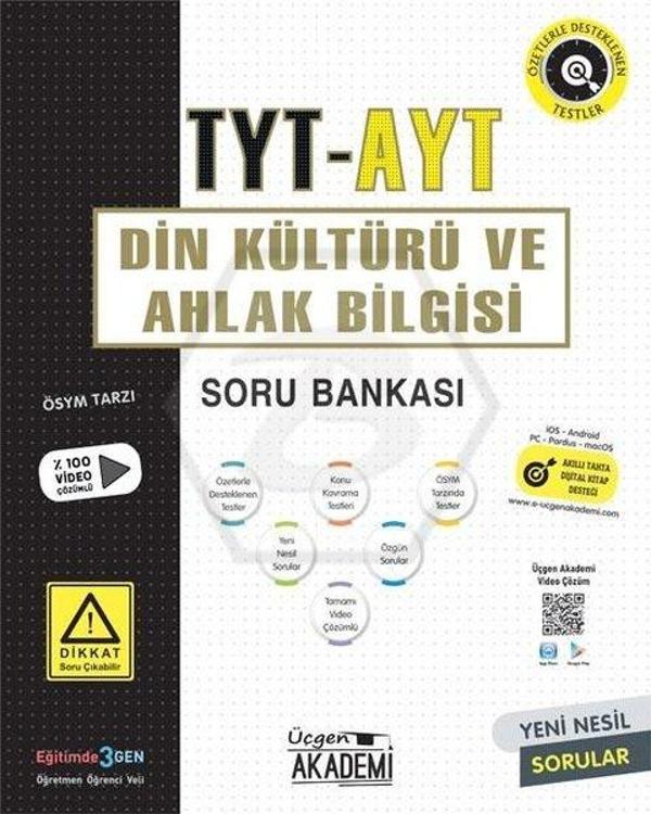 TYT Din Kültürü ve Ahlak Bilgisi Soru Bankası - Üçgen Akademi - Image 1