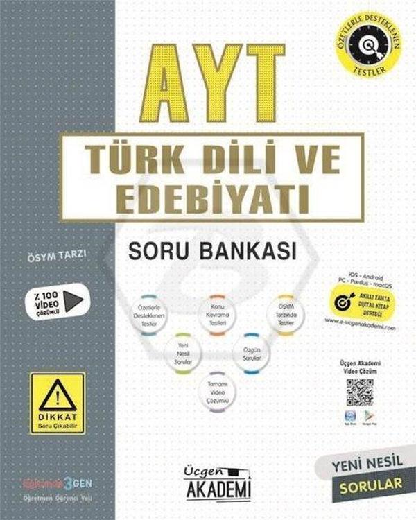 AYT Türk Dili ve Edebiyatı Soru Bankası - Üçgen Akademi - Image 1