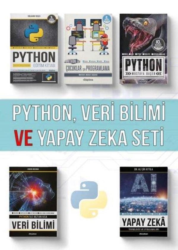 Python Veri Bilimi ve Yapay Zeka Seti - 5 Kitap Takım - Dikeyeksen - Image 1