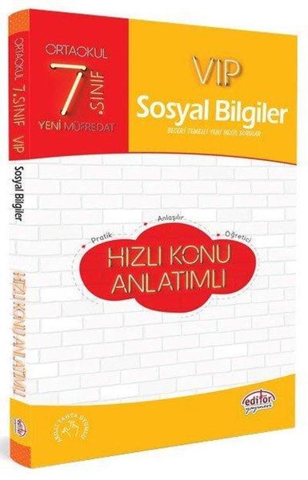 7.Sınıf VIP Sosyal Bilgiler Hızlı Konu Anlatımlı - Editör - Image 1