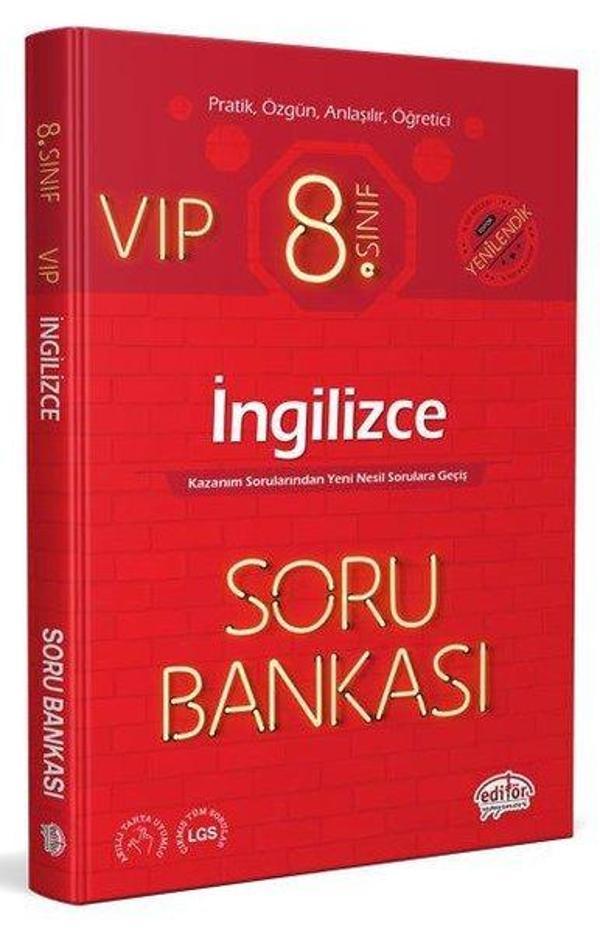 8.Sınıf VIP İngilizce Soru Bankası - Editör - Image 1
