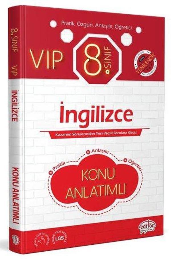 8.Sınıf VIP İngilizce Konu Anlatımlı - Editör - Image 1