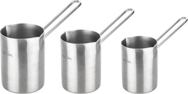 Tantitoni 3Lü Paslanmaz Çelik Çift Ağızlı Silindir Cezve Seti-350Ml/500Ml/770Ml - Image 1