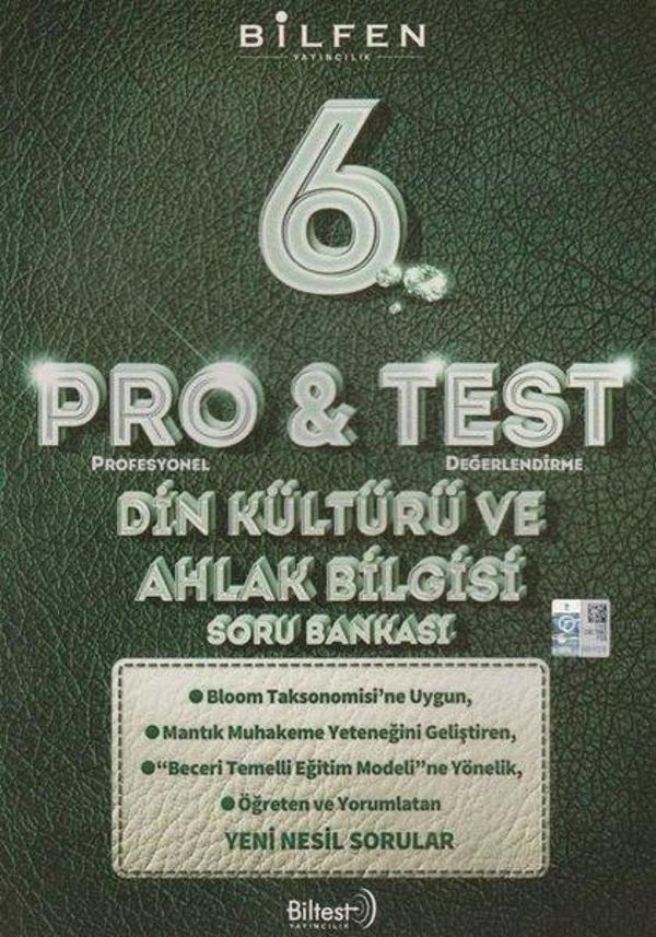 6.Sınıf Pro&Test Din Kültürü ve Ahlak Bilgisi Soru Bankası - Bilfen Yayınları - Image 1