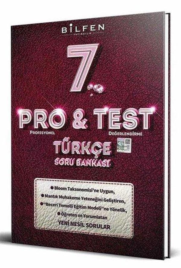 7.Sınıf Pro&Test Türkçe Soru Bankası - Bilfen Yayınları - Image 1