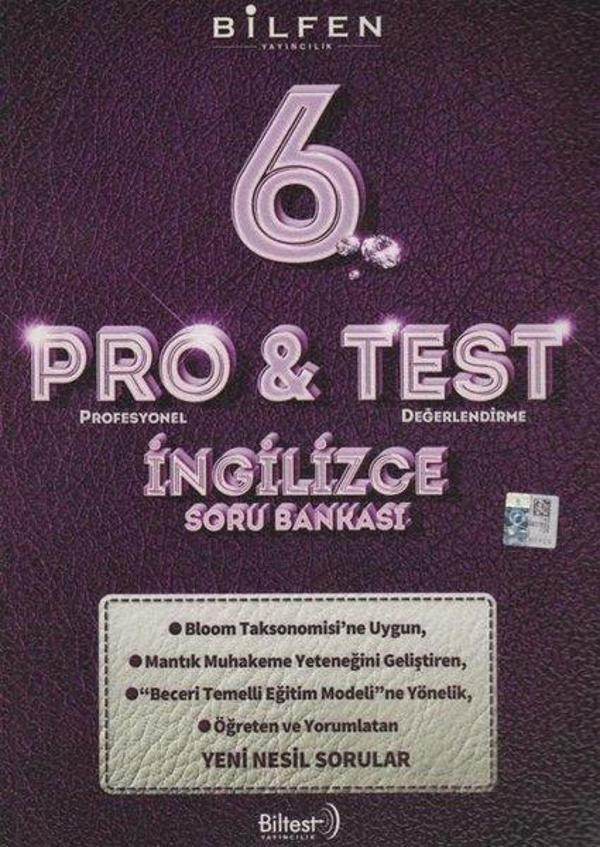 6.Sınıf Pro&Test İngilizce Soru Bankası - Bilfen Yayınları - Image 1