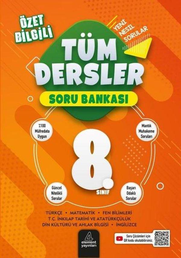8. Sınıf Tüm Dersler Soru Bankası - 4 Element Yayınları - Image 1