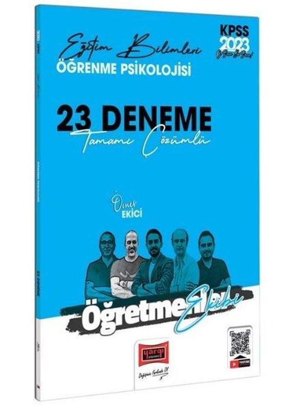 2023 KPSS Eğitim Bilimleri Öğretmenler Ekibi Öğrenme Psikolojisi Tamamı Çözümlü 23 Deneme Sınavı - Yargı Yayınları - Image 1