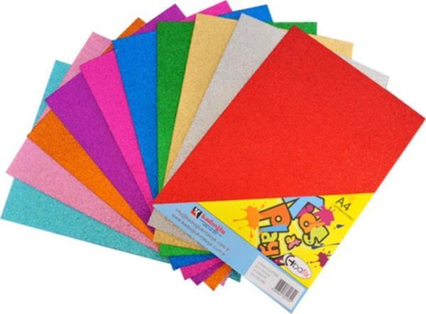 Bafix Simli Eva A-4 Renk Glitter 10 Lu (1 Paket 10 Adet) - Image 1
