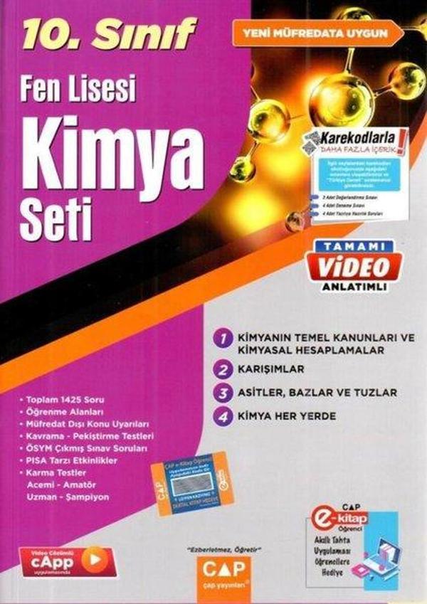 2023 10.Sınıf Kimya Fen Lisesi Set - Çap Yayınları - Image 1