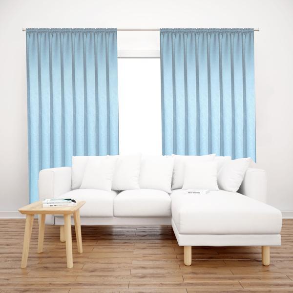 Premier Home Saten Fon Perde 140X260 Su Yeşili - Image 1