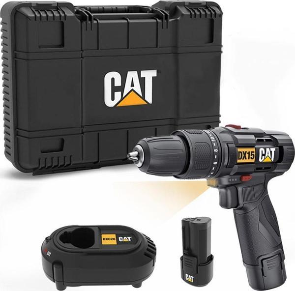 CAT DX15.1 12Volt/2.0Ah Li-ion Çift Akülü Profesyonel Şarjlı Darbeli Matkap - Image 1