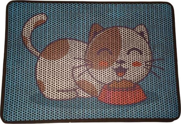 Nanbell Büyük Elekli Çift Katlı Kedi Kumu Paspası 75X59 cm Desenli No:3 - Image 1