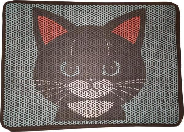 Nanbell Büyük Elekli Çift Katlı Kedi Kumu Paspası 75X59 cm Desenli No:6 - Image 1