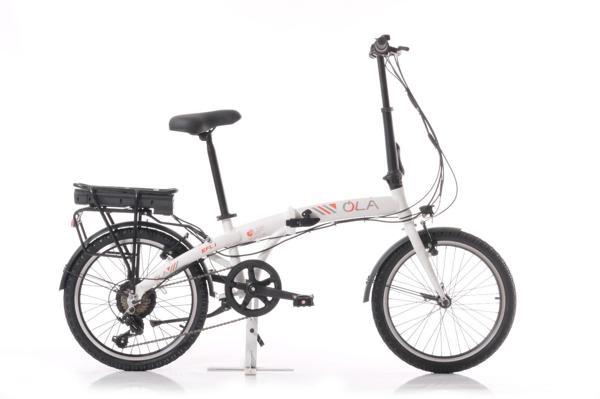 OLA Electrolight EFL1 Elektrikli Beyaz Elektrikli Katlanabilir Bisiklet 20” - Image 1