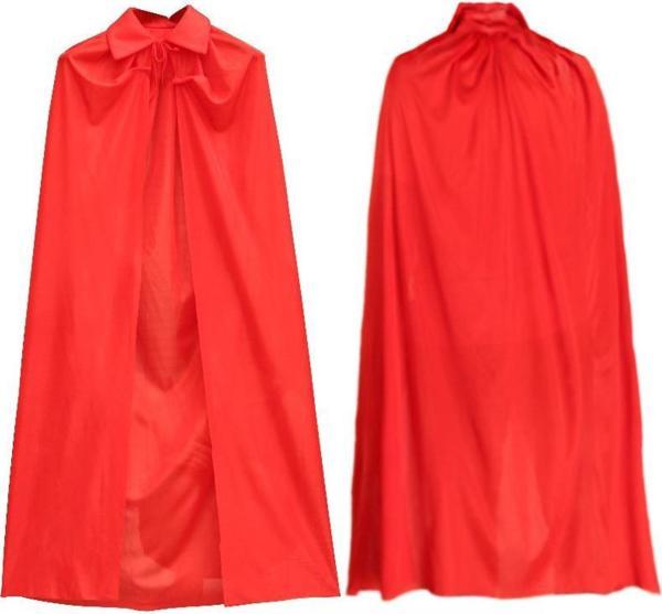 Evimdeyokyok Kırmızı Renk Yakalı Pelerin 120 cm - Image 1