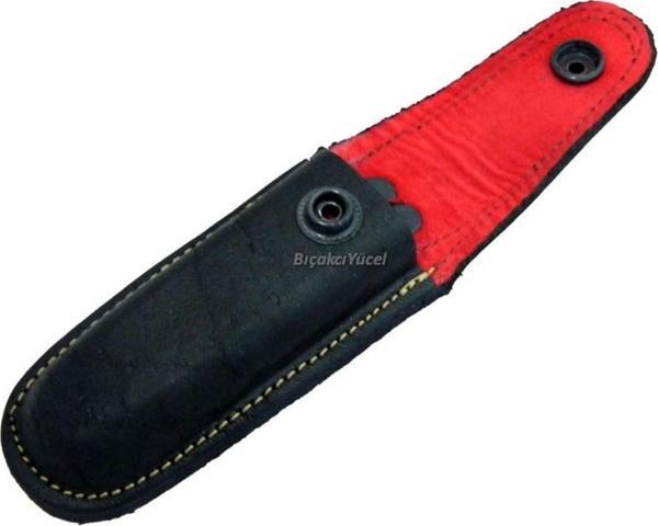 Hakiki Deri Çakı Kılıfı No:2 - 12 cm, Kemerlikli - Image 1