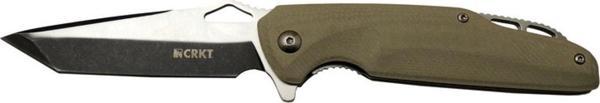 Crkt Predator 706 C Bej Kamp / Outdoor Çakı 21cm - Yarı Otomatik, Kemerlikli, Kutulu - Image 1
