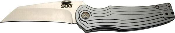 Sog Pinkerton 0689 Gri Kamp Çakı 18cm - Yarı Otomatik, Kemerlikli, Kutulu - Image 1