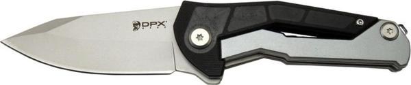DpxGear Sugga 915B BK Siyah & Beyaz Kamp / Outdoor Çakı 17,5cm - Yarı Otomatik, Kemerlikli, Kutulu - Image 1