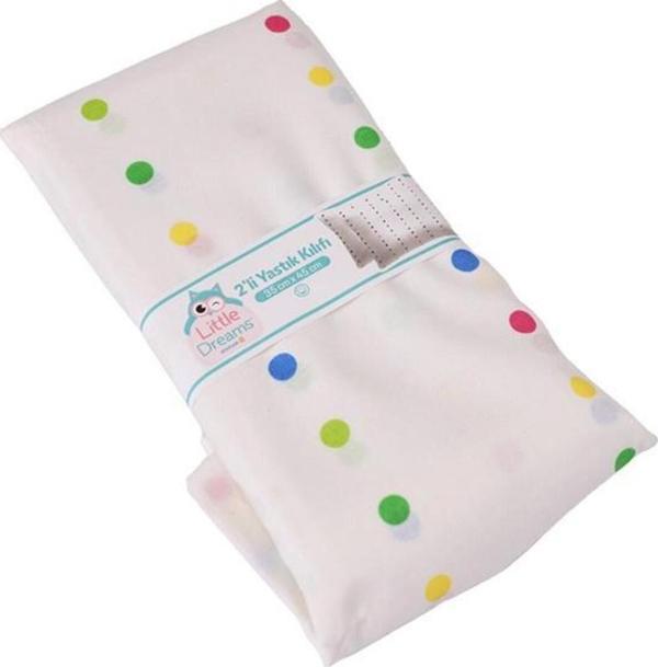Little Dreams 2'Li Yastık Kılıfı Yastık Kılıfı Unisex Puantiye - Image 1