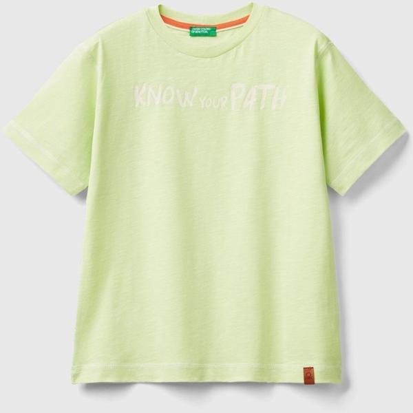 Benetton Erkek Çocuk Açık Yeşil T-Shirt - Image 1
