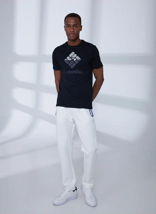 Columbia Cs0226 Csc M Hood Nıghtscape Ss Tee Erkek Siyah T-Shirt - Image 1