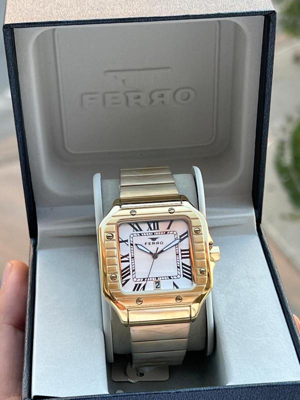 Ferro Çelik Kordon Takvimli Kadran 30 Mt Suya Dayanıklı Erkek Kol Saati EFM11448-B - Image 1