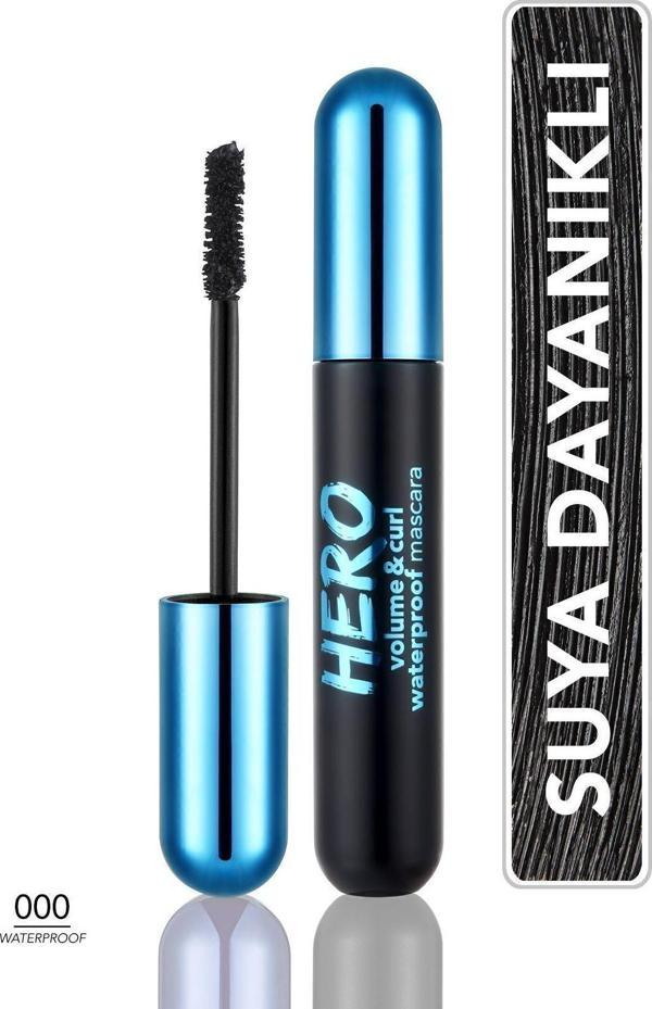 Kıvrım Ve Hacim Veren Maskara Suya Dayanıklı(SİYAH)-hero Volume & Curl Mascara-8682536063050 - Image 1