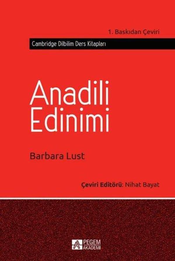 Anadili Edinimi - Pegem Akademi Yayıncılık - Image 1