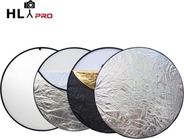 HLYPRO 80 Cm 5 In 1 Reflektör, 5 Renk Reflektör, Işık Yumuşatıcı - Image 1