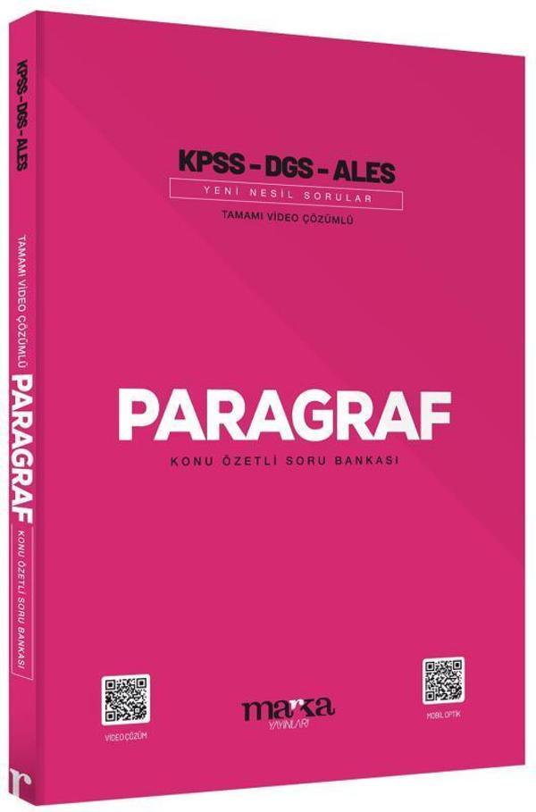 2025 KPSS DGS ALES PARAGRAF Konu Özetli Yeni Nesil Soru Bankası Tamamı Video Çözümlü - Marka Yayınları - Image 1