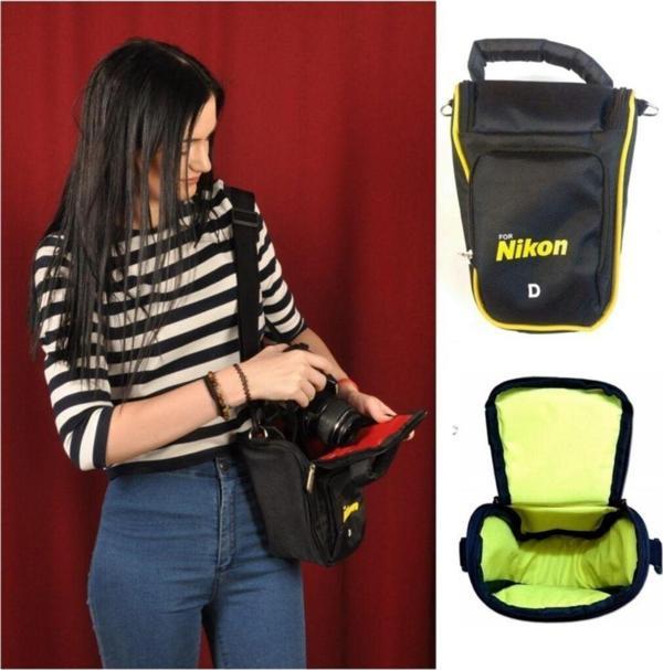 PDX Nikon D90 Dslr, Fotoğraf Makinesi Için V, Üçgen Çanta - Image 1