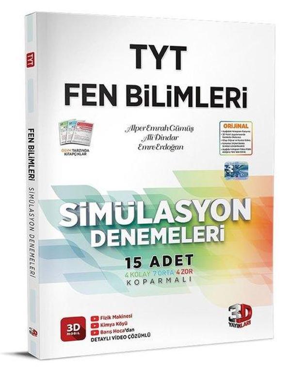 2023 TYT Simülasyon Fen Bilimleri Denemeleri - 3D Yayınları - Image 1