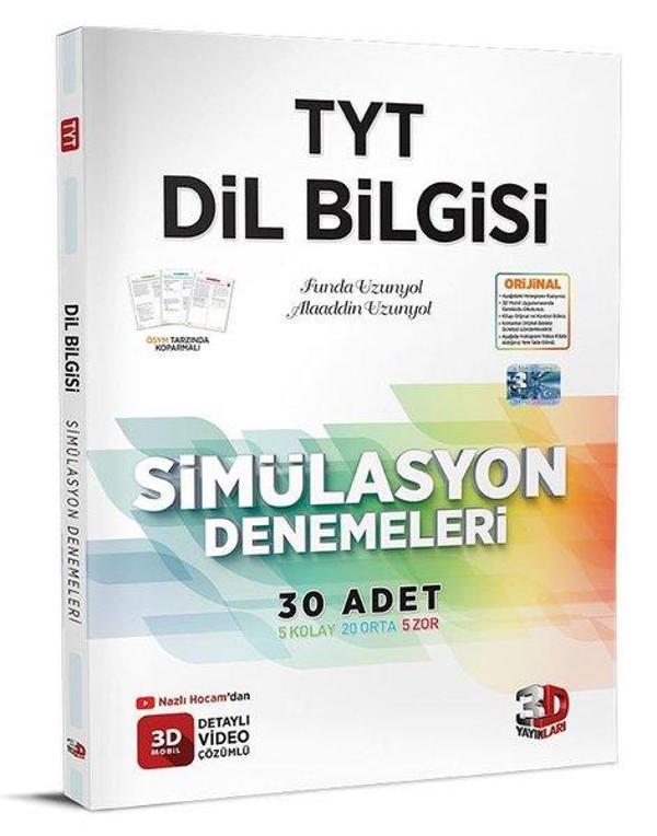 2023 TYT Simülasyon Dil Bilgisi Denemeleri - 3D Yayınları - Image 1
