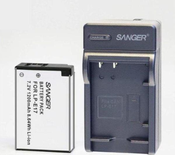 SANGER Canon Eos 77D, 750D, 760D, 800D Bataryası İçin Lp-E17 Batarya Ve Şarj Cihazı, Şarj Aleti - Image 1