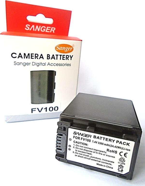 SANGER Sony Kameralar Için Fv100 Batarya, Kalın, Double Batarya Pil - Image 1