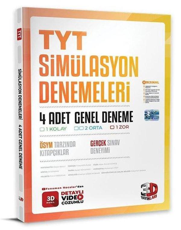 2023 TYT 4'lü Simülasyon Genel Deneme - 3D Yayınları - Image 1
